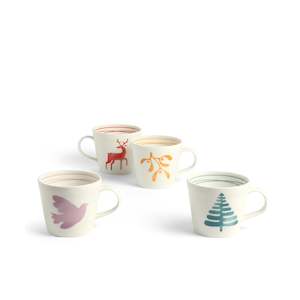 Royal Doulton: Royal Doulton Christmas 400ml Mug Set of 4