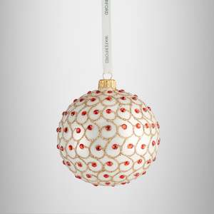 Waterford: Bauble Red Gold Heirloom Ornament