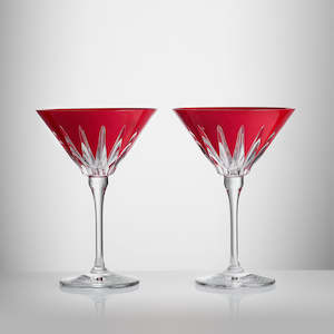 Waterford: NYFW Red Martini Set of 2