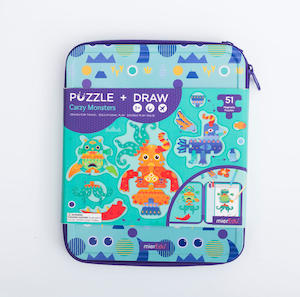 Games Puzzles: Puzzle & Draw Magnetic Kit - Crazy Monsters