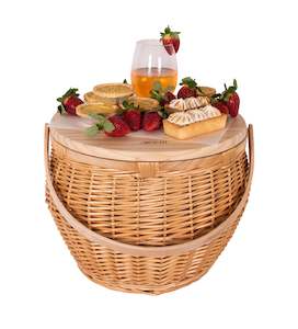 Avanti: AVANTI Pinewood Top Round Insulated Picnic Basket - Flora