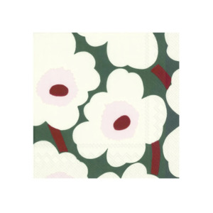 IHR Luncheon Paper Napkin - Unikko Green Cream