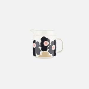 Marimekko: Oiva / Unikko Pitcher 1.25L - charcoal, pink