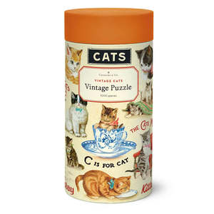 Cavallini Co: Vintage Cats 1000 Pce - Vintage Puzzle