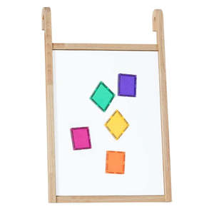 JALA Deluxe Wooden Frame Magnetic Whiteboard with Hooks