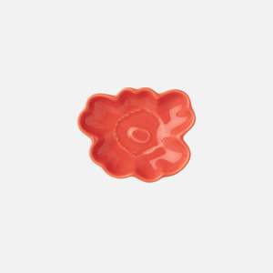 Marimekko Tableware: Unikko Small plate 9,5 cm - orange red