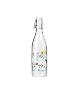 Moomin Glass Bottle Fun In The Water - 0,5L