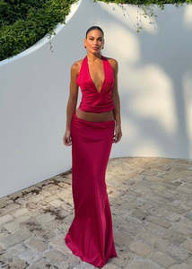 Size 10: Kookai Palermo Halter Set - Crimson