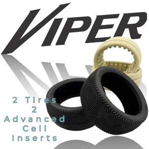 8th Truggy Tires Wheels: Pro-motion Viper 8th Truggy Pair