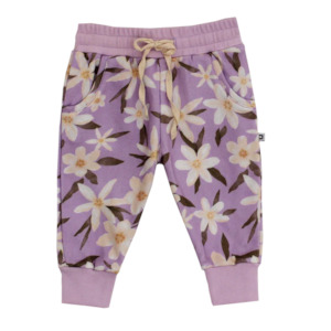 Duke & Duchesses Winnie Trackies - Lilac With Flower Print