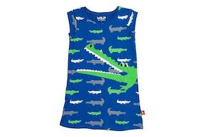 Wild Republic: Wild Republic Girls Dress - Croc Blue