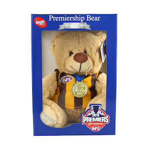 Korimco: Korimco 29cm AFL Premiership Limited Edition 2015 Hawthorn Hawks Soft Collectable Bear Toy