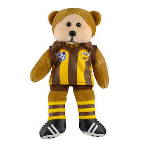 Korimco 21cm AFL Heritage Soft Bear Toy Hawthorn