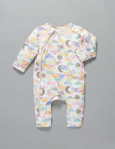 Little Green & Co Jersey Footless Onesie - Sunshine Friends