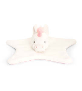 Keeleco 33cm Nursery Unicorn Plush Blanket Soft Toy 0m+ White