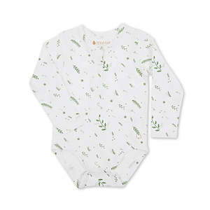 Texas Oak Eden Bodysuit - Green Leaves Print