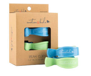 Emotion & Kids Sea Blue & Green Pram Clips 2 Pack
