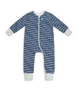 Love To Dream Long Sleeve Footless Romper - Denim Dreamer