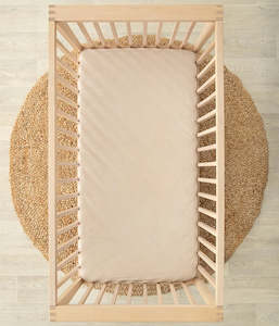 Love To Dream 2-in-1 Waterproof Sheet & Mattress Protector Sheet Cot/Crib - Taupe