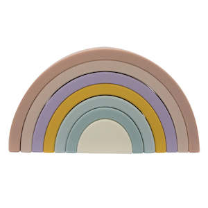 Playground Silicone Rainbow Stacker - Rose