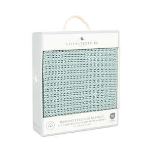 Living Textiles Cotton Cellular Blanket - Sage