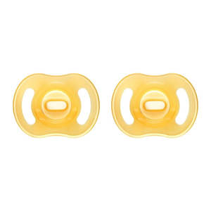 Tommee Tippee Ultra-Light Stayput Night GLow Silicone Soother 2 Pack 0-6 Months &hellip;