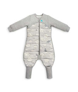 Love To Dream Quilted Cotton Sleep Suit Long Sleeve 3.5 TOG - Grey South Pole
