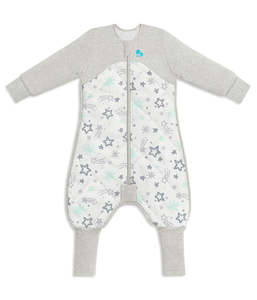 Love To Dream Organic Wool Sleep Suit Long Sleeve 3.5 TOG - Mint Stars