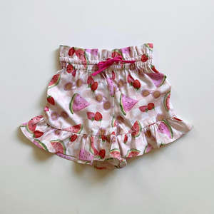 Dukes The Brand Macy High Waisted Shorties - Pink Fruit Print