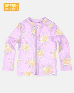 Toshi Swim: Toshi Swim Kids Rashie Long Sleeve Full Zip Classic - Tallulah