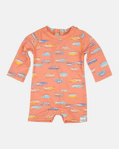 Toshi Swim Baby Onesie Long Sleeve Classic - Surfs Up