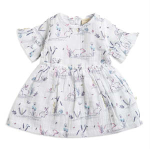 Tiny Twig Frill Sleeve Dress & Bloomer Set - Hibernation