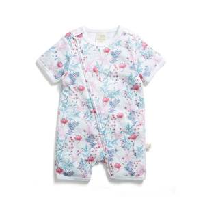 Tiny Twig Organic Short Sleeve Zipsuit - Wild Flowers