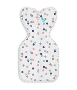 Love To Dream Swaddle Up™ 1.0 TOG White Original Cotton - Colourful Spots