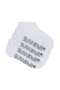 Bonds Kids Logo Light Low Cut 4 Pack - White