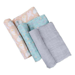 Playgro Fauna Friends Muslin Swaddle Wrap 3 Pack