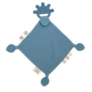 Playground Silicone Comfort Teether - Steel Blue