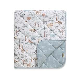 Living Textiles Reversible Quilted Cot Comforter - Wild Safari