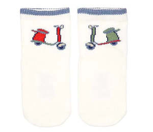 Toshi Organic Socks Ankle Jacquard - Scooter