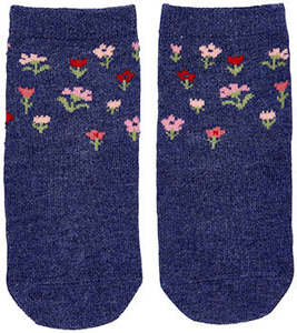 Toshi Organic Socks Ankle Jacquard - Periwinkle