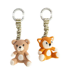 Living Textiles 2 Pack Stroller Toys - Bear & Fox