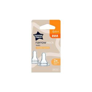 Tommee Tippee Narrow Neck Fast Flow Teats 6m+ 2 Pack