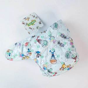 Monarch Ultimate Wipeable Cloth Nappy V3.0 With Hook & Loop - Sesame Street Nostalgia