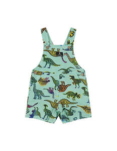 Rock Your Baby Dino Pop Overall - Dino Aqua
