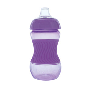 Nuby Mini Gripper With Silicone Band 180ml - Purple