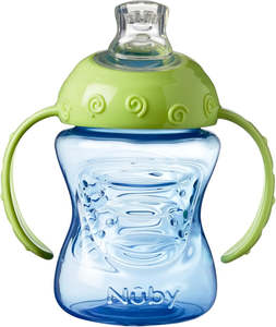 Nuby GripN'Sip Soft Spout Trainer Cup 240ml - Lime/Blue