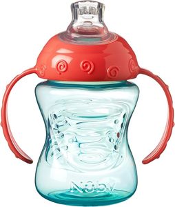 Nuby GripN'Sip Soft Spout Trainer Cup 240ml - Peach/Aqua