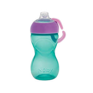 Nuby Click-it Spout Cup With Carabiner 300ml - Aqua