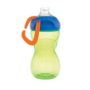 Nuby Click-it Spout Cup With Carabiner 300ml - Green