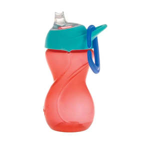 Nuby Click-it Spout Cup With Carabiner 300ml - Red